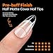 modelones Short Almond Nail Tips, Pre-shaped Soft Gel Tips Fake Nails False Acrylic Clear Full Cover Press on Extension Kit Gel Manicure DIY at Home 216PCS 12Sizes