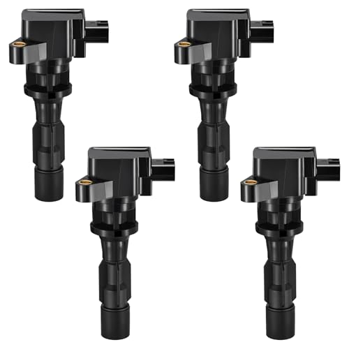 Image of BDFHYK Ignition Coil Packs Compatible with Mazda 2010-2013 3, 2008-2010 5, 2012-2015 5 2.3L 2.5L l4,Coil for 1788386 5C1742 9212174 C753 E1104 E333 GN10623 LF2L18100 LF2L18100A UF604 Set of 4