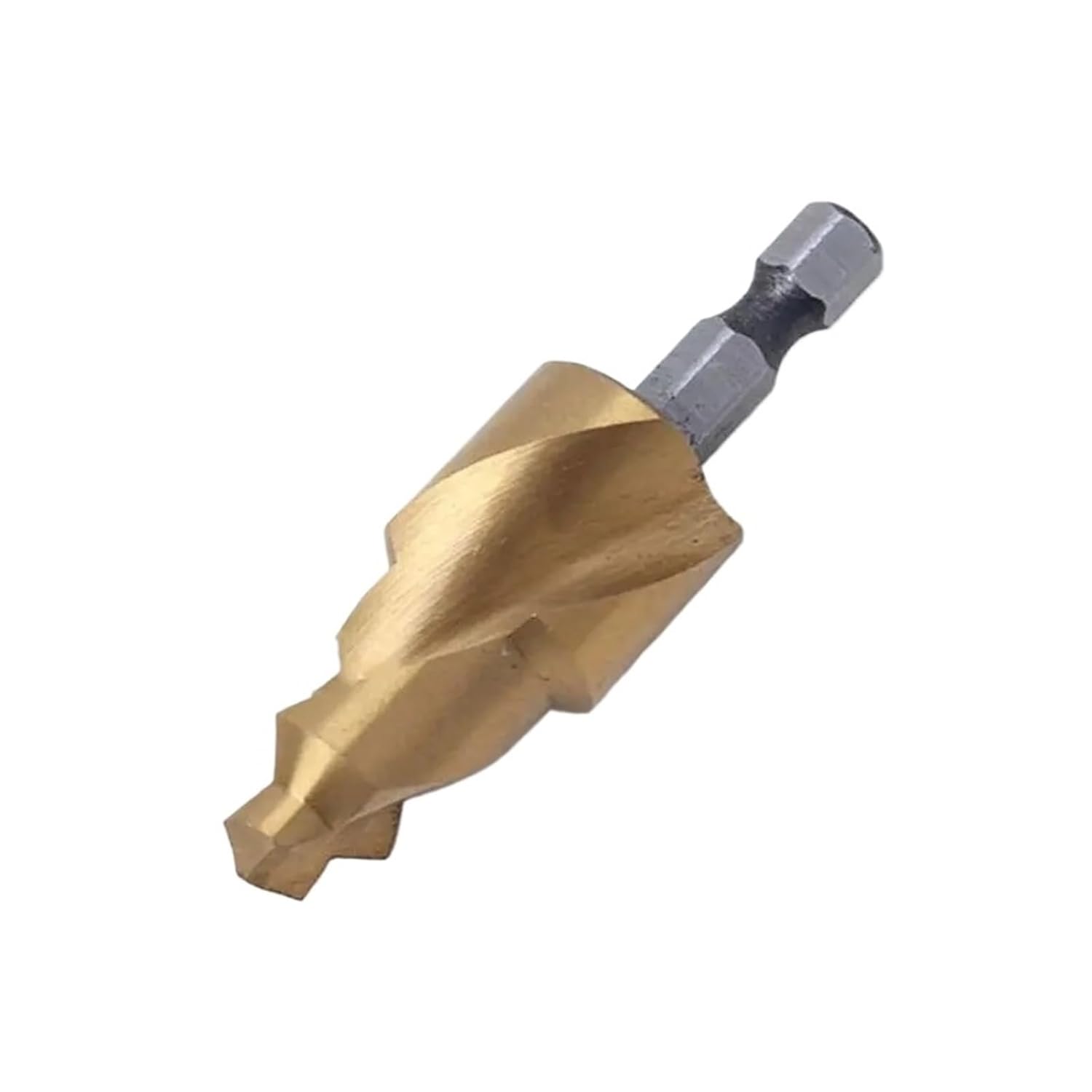Three-Flute Countersink Drill Hexagon Shank Lifting Drill Bit 20/25/32/40/50mm Plated Stepped Water Pipe Connection Tool Spiral(1pc - 40mm)