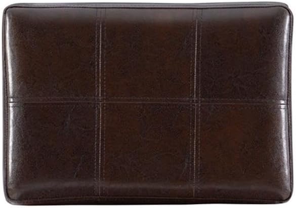 Pemberly Row 26" Transitional Counter Stool, Wood Frame with Dark Brown Faux Leather Upholstery, Antique Brass Nail Head Trim, 18.25" W x 12.5" D x 26.5" H, Counter Height Seating for Home Bars