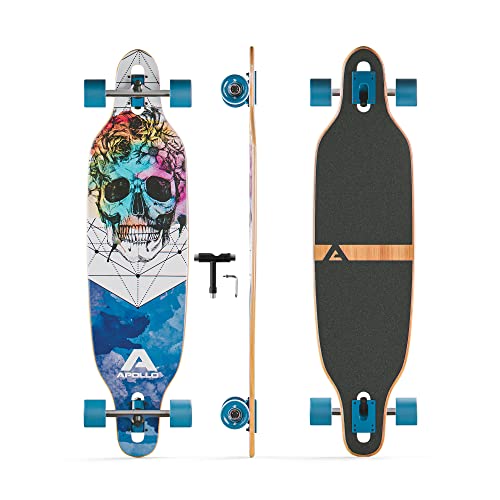 Apollo Longboard Skateboard - Premium Long Boards for Adults, Teens and Kids. Cruiser Longboard Skateboards. Drop Through Longboards Made of Maple. Long Board Skateboard