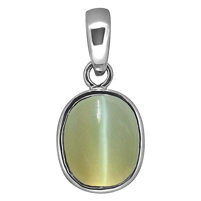 Pendentif œil de chat Lehsunia 17,47 carats de qualité A+ en pierre précieuse pour homme et femme