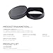 Metal Square Lens Hood (with Cover), Compatible with for Voigtlander Nokton 35mm F1.5 Type I & II Replace LH-12(Aluminum Alloy-Black)