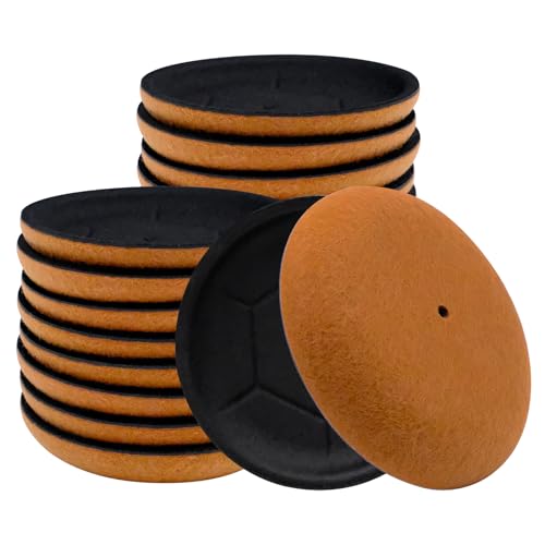 8 Almohadillas de Fieltro Adhesivo para Muebles 9 cm, Deslizadores Redondos para Patas de sillas y sofás, Protectores de Suelo para Madera, parquet, cerámica y Vinilo, Aptos para hogar y Oficina