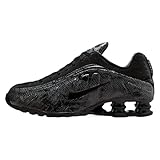 Nike Shox R4 Print Women's Shoes (Black/Metallic Silver/Dark Grey/Black) Size 10