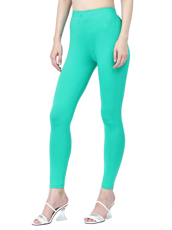 Image of Robinbosky Premium Stretchable Cotton Ankle Legging for Women | Suitable for Formal wear & Casual wear | High-End Elastic Makes The Leggings Squat Proof and Durable for Travel, Yoga, & Workout.