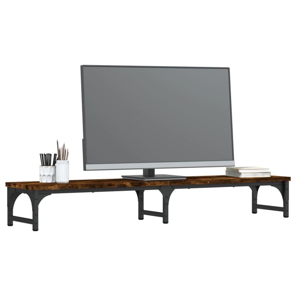 Generico Supporto Monitor Rovere Fumo 105x23x15,5 cm Legno Multistrato,Dispositivi elettronici,Accessori per dispositivi elettronici,Accessori per Computer,Rialzi e Supporti per computer-834012