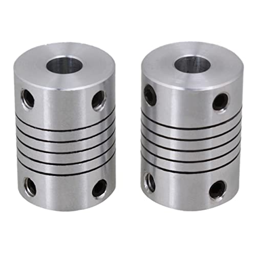 JECOMPRIS Sturdy Stainless Steel Couplings 3d Printer Flexible Coupling Motor Accessory Joint Connector