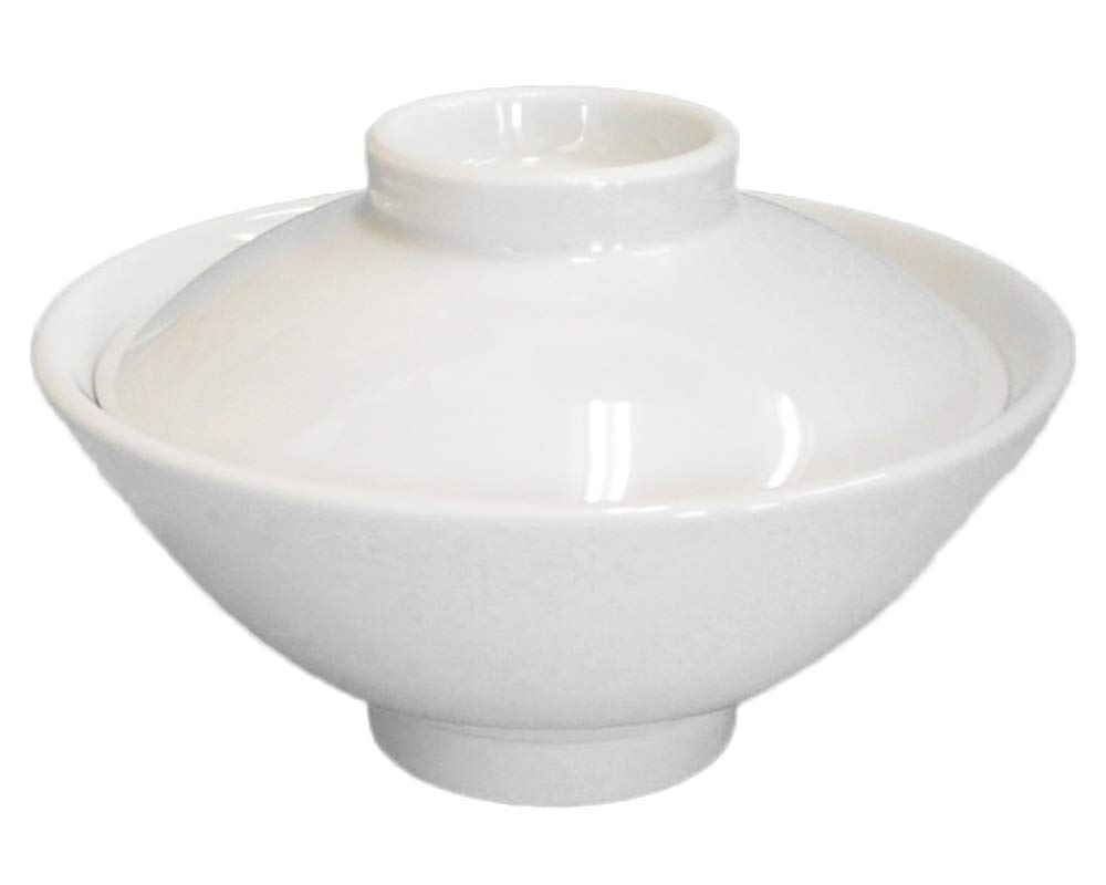 Mino Ware Rice Bowl with Lid, Small White