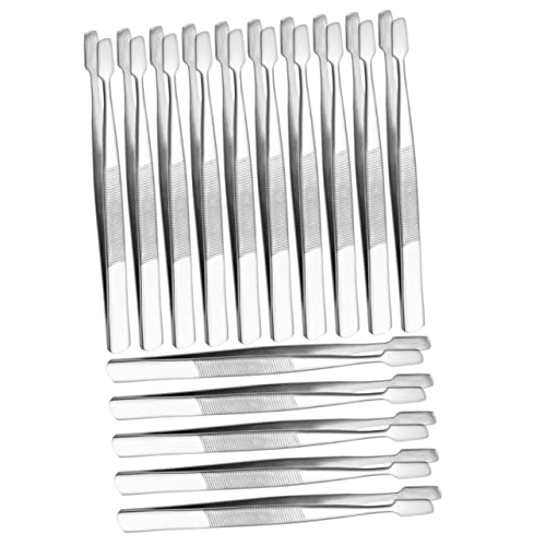 AUTSUPPL 15Pcs Stainless Steel Tweezers for Eyelash Application and Precision Work Ergonomic Design Eyelash Applicators and Stamps Collector and Home Use