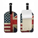 Zoczos The Us and The UK Flag Suitcase ID Tag The United State and United Kingdom...