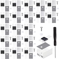 Youmile 20 Stück IRLZ44N Mosfet-Transistor IRLZ44NPBF N-Kanal TO-220AB 47A 55V 3Pin Internationaler Gleichrichter mit Kühlkörper-Schraubenscheibe Gummi-Silikon-Schraubendreher