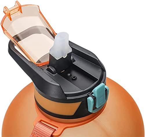 LuckyWin Garrafa de água de 3,78 litros, copo de água esportivo gradiente, copo de grande capacidade