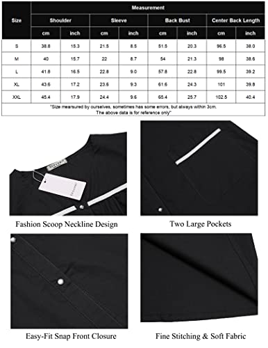 Ekouaer Front Snap Nightgown Lightweight Summer House Coat Mumu Dress For Women (Black,Xxl) #TOP4