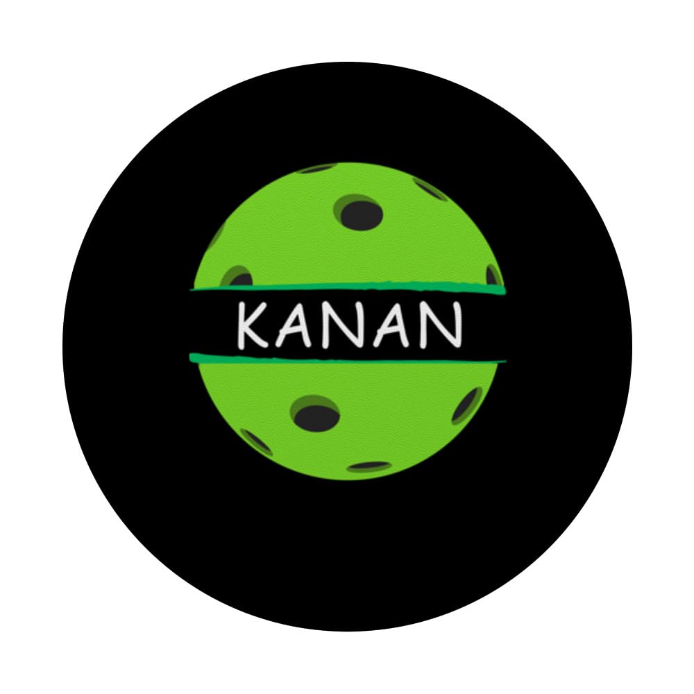 Novelty Pickleball Personalized Name Kanan Sports PopSockets Swappable PopGrip, Black - Image 3