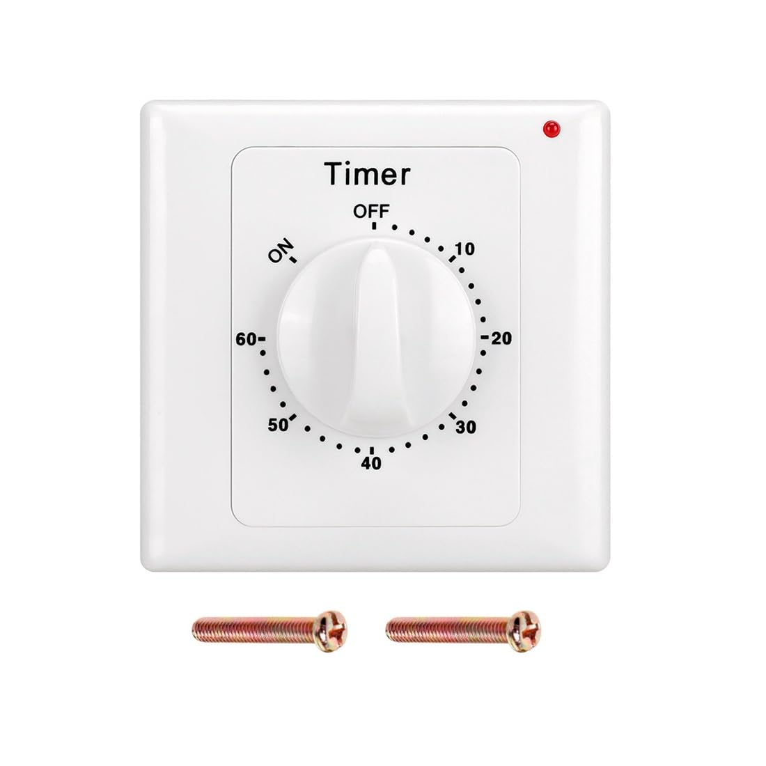 Taikuwu Countdown Timer Switch, AC 220V Min High Power Pump Electronic Mechanical Countdown Control Timer Socket Time Switch 86 Panel(60 Min)