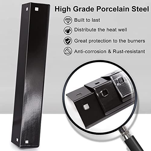 Criditpid Grill Parts For Chargriller 5050, 5650, 3001, 3030, 5072, 3008, 4000, 5252, 5050 Grill Models, Porcelain Steel Heat Plate, Burner Tube, Hanger Bracket For Chargriller. #TOP4
