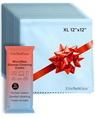 Elite Screens Microfiber Cleaning Cloth - 12-Pack, 12