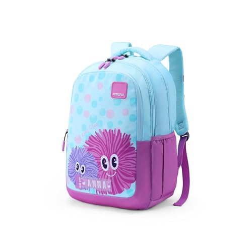 Image of American Tourister Ollie 4.0 Xl 01 G.C.Blu, Extra Large School Backpack, Age 8-12 Years, 3 Compartments,3D Glasses Inside - Atplayunique 32.5 Ltrs Capacity - Girls