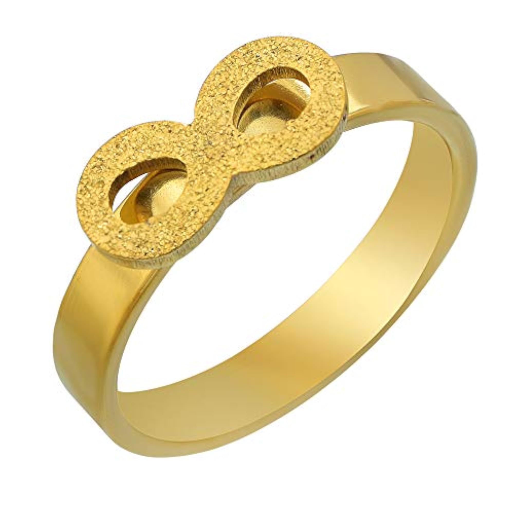Gold Plated Brass Infinity Design Ring, Unisex