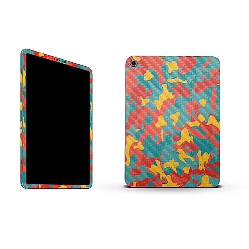 Image of MightySkins Carbon Fiber Skin Compatible with Apple iPad 10.9 inch 10th Gen (2022) Full Wrap Kit - Wild Camouflage | Protective, Durable Textured Carbon Fiber Finish | Easy to Apply | Made in The USA