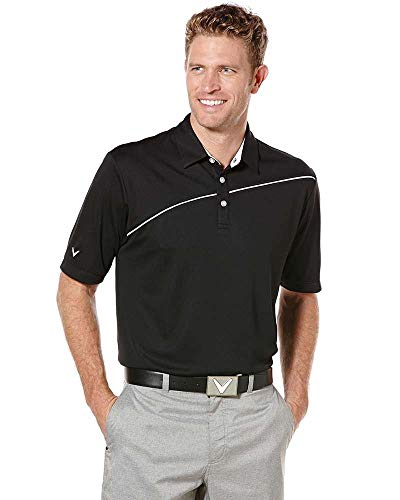 Callaway Men's Golf Short Sleeve Piped Performance Polo Shirt
