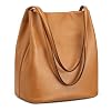 Kattee Women Soft Genuine Leather Totes Shoulder Bag Purses and Handbags with Top Magnetic Snap Closure