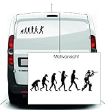 Deutsche Hochleistungsfolie KFZ Aufkleber - \'Evolution Paintball\' // Autoaufkleber Farben- und Größenwahl (Schwarz - 600 mm x 190 mm)