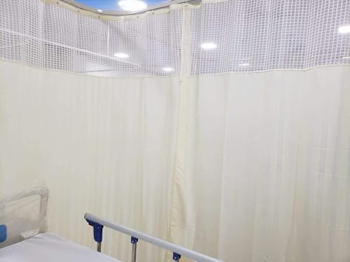 Image of CASA-NEST Hospital Partition Curtains for ICU and Wards PVC Curtains, 4.5 x 8 ft, Cream-Hos008