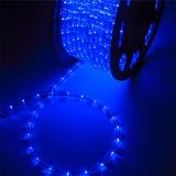 Leisurelife Waterproof LED Rope Lights Outdoor, Blue, 150FT / 45M, 1620 Lights