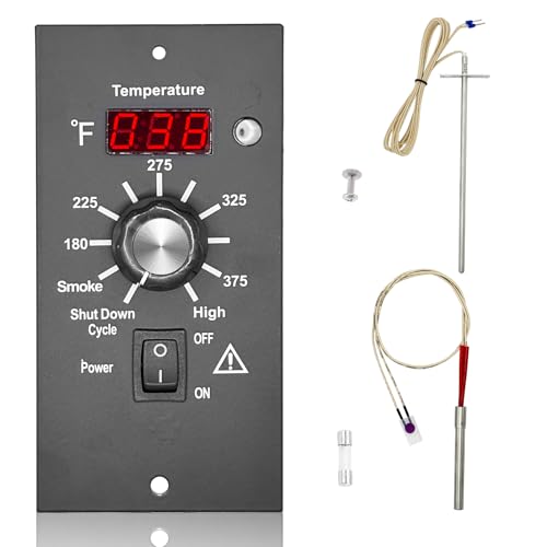 ETYLRUCO Upgraded Digital Thermostat Controller Kit Replacement Part for Traeger Wood Pellet Grills, Thermostat Controller Board with RTD Temperature Probe Sensor and Hot Rod Ignitor