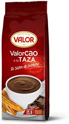 Valor Cao A La Taza Spanish Hot Cocoa Powder - Traditional Drinking Chocolate or Mix for Churros, Delicious and Traditional Chocolate Drinks - Quick & Easy Preparation, 1Kg