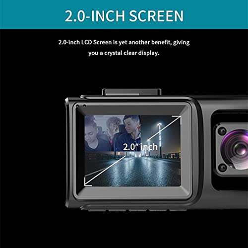 XRC TECH Mini Dash Cam Dual Channel frontal e no carro 1080p + 1080p grande angular com rastreador G