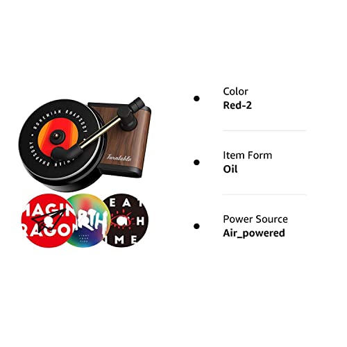 Yidexin Car Vent Clip Aromatherapy Fragrance Diffuser, Car Air Diffusers Freshener, Car Record Player Design Turntable Perfume Vent Outlet Diffuser (3 Refill Pads) (Red-2) #TOP7