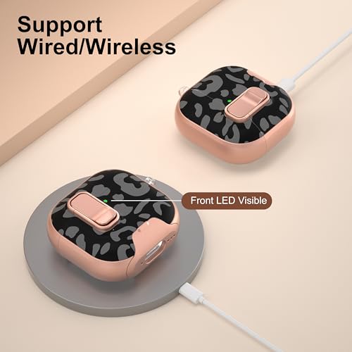 Image of for AirPods 4 Case 2025 with Safety Lock & Foldable Phone Stand, Rose Grey | Double Drop Protection,Two-Piece Design, Airpod 4 Case with Keychain & Cleaner Kit, Support Wireless Charging, Shockproof