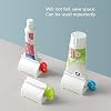 Lot De 6 Presse-Dentifrice Plastique - Support Tube Dentifrice, Crèmes Et Pâtes - Couleurs Assorties Rouge Bleu Vert