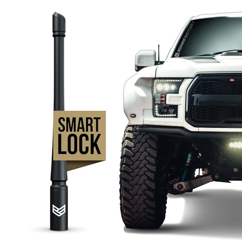 RONIN FACTORY Truck Antenna for Ford F150 Bronco Raptor Lightning & RAM SmartLock Flexible Antenna Short Antenna Ford F150 Accessories F250 (8 Inch)
