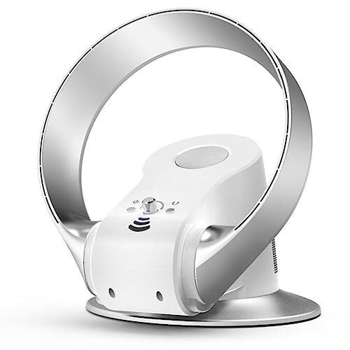 Ventilateur sans lame mural au design épuré et finitions argent noir blanc
