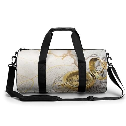 Sac week-end horloge dorée pour camping et randonnée en pleine nature