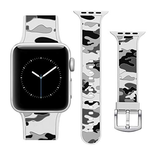 MITERV Compatible Watch Band 42mm Soft Silicone Replacement Band for Watch Series 3 Series 2 Series 1