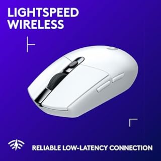 Logitech G305 Lightspeed Wireless Gaming Mouse, Hero Sensor, 12,000 DPI, Lightweight, 6 Programmable Buttons, 250h Battery, On-Board Memory, Compatible with PC, Mac - White