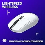 Logitech G305 LIGHTSPEED Wireless Gaming Mouse, Hero 12K Sensor, 12,000 DPI, Lightweight, 6 Programmable Buttons, 250h Battery Life, On-Board Memory, PC/Mac - White - Image 3
