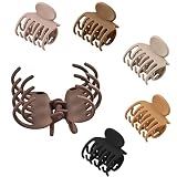 Double Row Teeth Small Hair Claw Clips for Women Fine Thin Short Hair, Lolalet 1.57 Inch Matte Hair