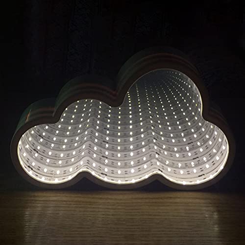 POHOVE Infinity Mirror 3D LED Night Light - Tunnel Lamp - Pineapple, Cloud, Heart, Flower Designs - Desktop & Wall Hanging Home Decor