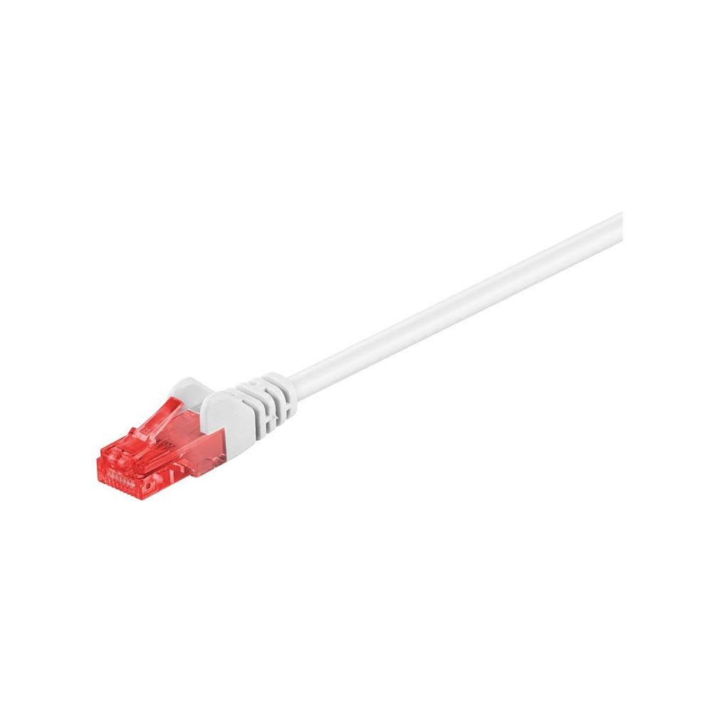 Goobay 68639 CAT 6 Patchcable, U/UTP, White, 15m Cable Length