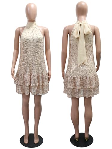 Image of Figdaw Adjustable Straps Rhinestone Bodycon Dress for Women Special Occasions