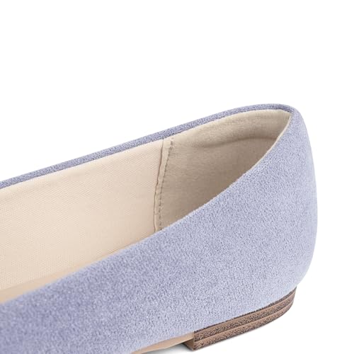 Image of MUSSHOE Pointed Toe Flats for Women, Comfortable Business Casual Work Shoes, Slip On Loafers with Arch Support, Office Walking Flats for All Day Standing