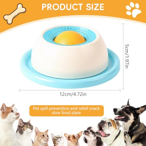 Image of Qpets Lick Mat & Puzzle Feeder for Cats & Dogs - Interactive Toy with Rolling Ball Dispenser, Slow Feeder for Anxiety & Boredom Relief Food-Grade Silicone