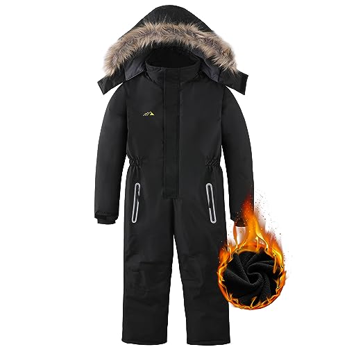 AFILOK Kid's Winter Overalls Ski Suits Boy's and Girl's Waterproof Snowboard Jumpsuits One Piece Snowsuit Jackets Coats