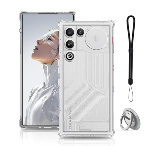 For REDMAGIC 11 Air �p �P�[�X �J�o�[ �X�^���h�t�� �p�x�����\ �ԍڃz���_�[�Ή��yNOUKAJU�z�X�}�z�P�[�X �X�g���b�v�t�� �y�� TPU �\�t�g �N���A ���ϖh�~ �ϏՌ� �w��h�~ �����₷��